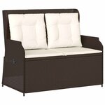 vidaXL Banc de jardin Marron polyrotin