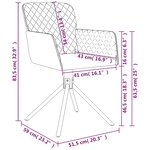 vidaXL Chaises pivotantes à manger lot de 2 Gris foncé Velours