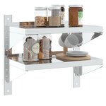 vidaXL Étagère murale à 2 niveaux 50x30x60 cm argenté acier inoxydable
