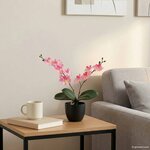 vidaXL Plante d'orchidée artificielle Rose 36 x 10 x 30 cm