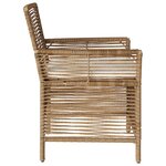 vidaXL Chaise d'Extérieur avec coussin 4 Pièces Beige et crème polyrotin