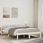 vidaXL Cadre de lit extra long sans matelas 160x210 cm bois massif pin