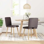 vidaXL Chaises à manger lot de 2 marron foncé tissu