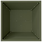 vidaXL Cache-pot de jardin Vert olive 40 x 40 x 15 cm