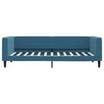 vidaXL Lit de jour avec lit gigogne bleu 90x200 cm velours