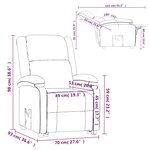 vidaXL Fauteuil inclinable Gris foncé Tissu
