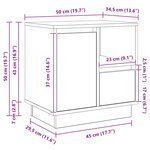 vidaXL Cabinet de chevet 2 Pièces Chêne fumé 50 x 34 5 x 50 cm.