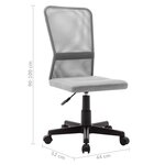 Chaise fauteuil siège de bureau informatique étude 44 x 52 x 100 cm tissu en maille gris 02_0024023