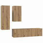 vidaXL Ensemble meuble TV 4 Pièces chêne artisanal 30 5 x 30 x 90 cm