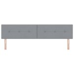 vidaXL Tête de Lit LED avec des lumières à LED Gris clair 200 cm tissu