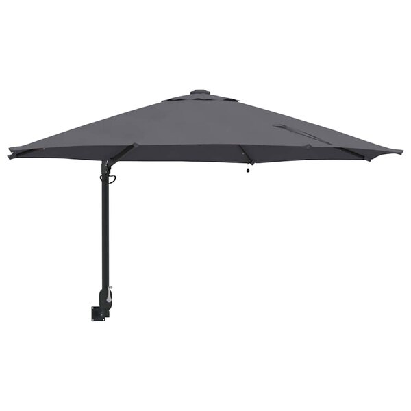 vidaXL Parasol de jardin Anthracite et noir 248 x 248 x 148 cm