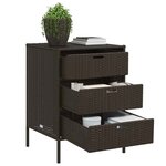 vidaXL Armoire de rangement de jardin marron 55x59x80cm résine tressée