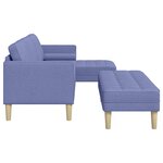 vidaXL Ensemble de Canapés avec coussin 2 Pièces Bleu denim Polyester