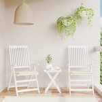 vidaXL Coussins de chaise jardin lot de 2 crème 40x40x4cm tissu oxford