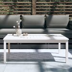 vidaXL Table de jardin blanc 121x82 5x45 cm bois massif de pin
