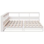vidaXL Lit bibliothèque sans matelas blanc 180x200 cm bois pin massif