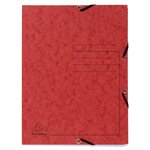 Chemise À Élastique 3 Rabats Carte Lustrée 355gm2 - A4 - Rouge - X 25 - Exacompta