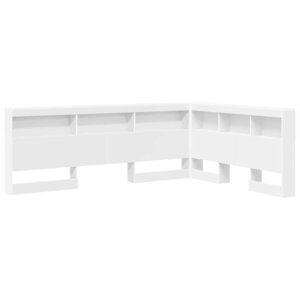 vidaXL Tête de lit de rangement Blanc 150 cm Bois d'ingénierie