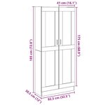vidaXL Buffet haut chêne artisanal 82 5x30 5x185 cm bois d'ingénierie