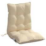 vidaXL Coussins de chaise à dossier bas lot de 4 beige tissu oxford