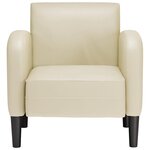 vidaXL Chaise de canapé avec accoudoirs crème 54 cm similicuir