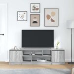 vidaXL Meuble TV sonoma gris 188 5x41x50 cm bois d'ingénierie