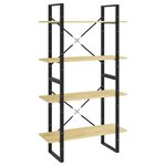 vidaXL Bibliothèque à 4 niveaux 80x30x140 cm bois de pin massif
