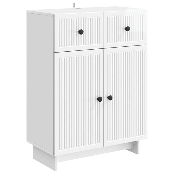 vidaXL Buffet Blanc brillant 66 x 34 5 x 90 cm Bois d'ingénierie