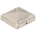 vidaXL Bouchons de poteau de clôture pyramidaux 6 Pièces Inox 71x71 mm