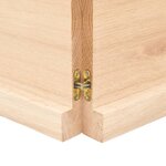 vidaXL Étagère murale 180x60x(2-4) cm bois de chêne massif non traité