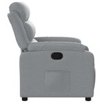 vidaXL Fauteuil inclinable en tissu gris clair