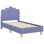 vidaXL Cadre de lit pour tout-petit avec tête de lit Bleu denim Tissu
