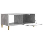 vidaXL Table basse Gris béton 90 x 50 x 40 cm Bois d'ingénierie