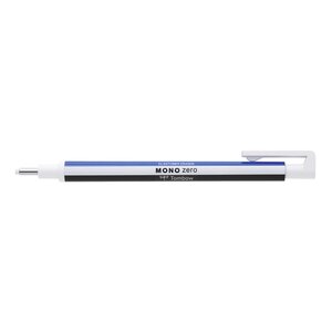 Stylo gomme mono zero classique pointe ronde 2 3 mm blanc/bleu/noir x 5 tombow