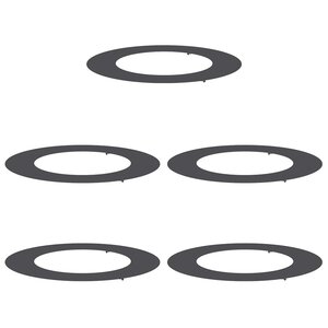 vidaXL Anneau à Arbre Plat   5 Pièces  Noir  Ø50/80 cm  en Acier