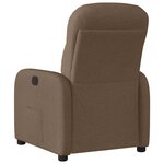 vidaXL Fauteuil inclinable électrique Marron Tissu