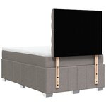 vidaXL Sommier à lattes de lit avec matelas taupe 120x190 cm tissu