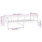 vidaXL Lit de jour Marron miel Bois de pin massif 90x190 cm