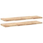 vidaXL Étagères flottantes 2 Pièces 140x40x4 cm acacia massif non traité