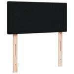 vidaXL Lit ottoman avec matelas noir 90x200 cm tissu
