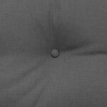 vidaXL Coussin de Dos Gris foncé 140 x 24 x 50 cm tissu