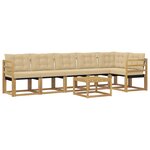vidaXL Ensemble de canapés d'extérieur 7 pc Blanc et Beige