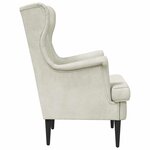 vidaXL Fauteuil Crème Velours