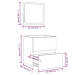 vidaXL Armoire de salle de bain avec miroir blanc bois d'ingénierie