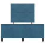 vidaXL Lit à ressorts avec tête de lit Bleu foncé 120 x 200 cm Velours