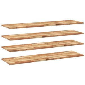 vidaXL Étagères flottantes 4 Pièces 140x40x2 cm acacia massif à l'huile