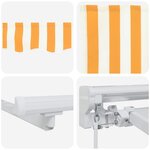vidaXL Cadre de store manuel avec LEDs Jaune et blanc 3 5 x 2 5 m