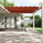 vidaXL Auvent vertical Terre cuite 180x600 cm Tissu oxford