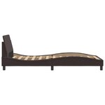 vidaXL Cadre de lit sans matelas marron foncé 100x200 cm tissu
