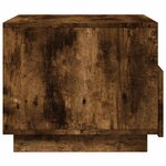 vidaXL Table basse avec lumières LED chêne fumé 50x49x40 cm